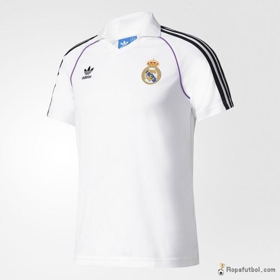 Polo Real Madrid 2017/18 Blanco Negro